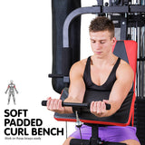 NNEDPE Powertrain Multi Station Home Gym with 165lb Weights and Dumbbells
