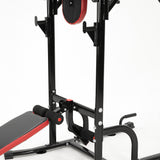 NNEDPE Powertrain Multi Station Pull-up Chin-Up Tower with Exercise Bench