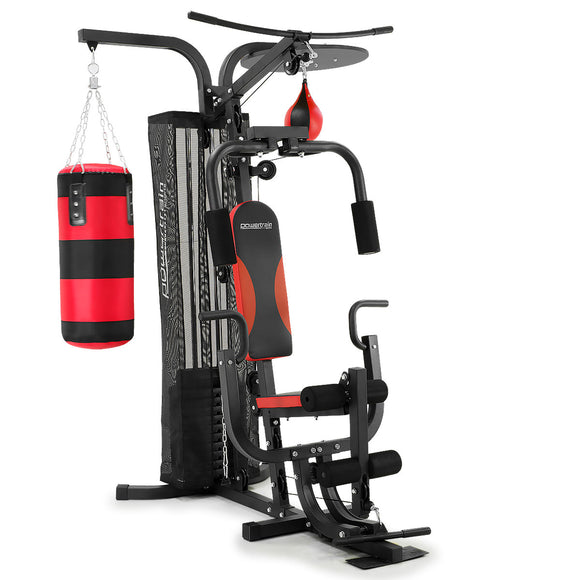 NNEDPE Home Gym Multi Station with Boxing Punching Bag Speed Ball Powertrain