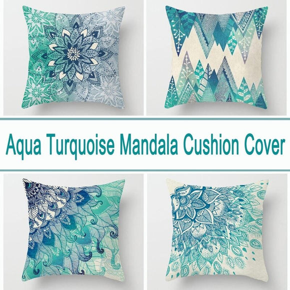 NNEDSZ Aqua Blue Turquoise Cushion Covers 4pcs Pack