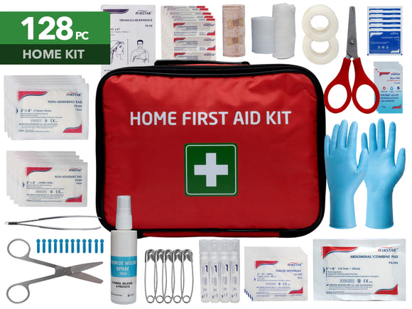 NNEKG 128 Piece Deluxe Portable Workplace Family Emergency First Aid Kit TGA Approved