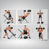 NNEDPE Powertrain 20kg Home Gym Adjustable Dumbbell and Barbell Set
