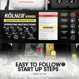 NNEDPE Kolner 9000 5000psi Petrol Engine Pressure Washer 20m Hose Cleaner