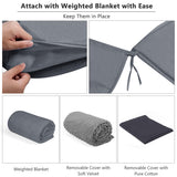 NNECW 6.82 Kg Anti-Stress Therapy Weighted Blanket With Removable Flannel Duvet Cover