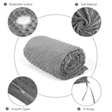NNECW 9 Kg Anti-Stress Therapy Weighted Blanket With Removable Flannel Duvet Cover