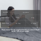 NNECW 6.82 Kg Anti-Stress Therapy Weighted Blanket With Removable Flannel Duvet Cover