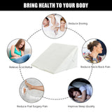 NNECW Adjustable Bed Wedge Pillow with Memory Foam for Reading &amp Sleep-White
