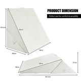 NNECW Adjustable Bed Wedge Pillow with Memory Foam for Reading &amp Sleep-White