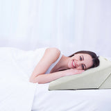 NNECW Adjustable Bed Wedge Pillow with Memory Foam for Reading &amp Sleep-White