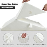 NNECW Adjustable Bed Wedge Pillow with Memory Foam for Reading &amp Sleep-White