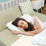 NNECW Memory Foam Pillow with Zippered Washable Pillowcase for Back Side Stomach Sleepers