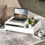 NNECW Countertop Vanity Dresser with Flip-Top Mirror and Multifunctional Storage Box for Bedroom