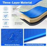 NNECW Inflatable Sleeping Pad with Inflatable Sponge for Hiking