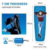 NNECW Inflatable Waterproof Sleeping Pad with Lightweight and Portable Design for Camping