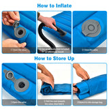 NNECW Inflatable Waterproof Sleeping Pad with Lightweight and Portable Design for Camping