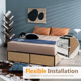 NNECW Queen/Double Size Metal Bed Frame with 4 Drawers for Headboard-Queen