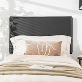NNECW Twin Size Wall-mounted Headboard for Bedroom &amp Guest Room-Black-PU &amp sponge &amp MDF