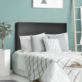 NNECW Twin Size Wall-mounted Headboard for Bedroom &amp Guest Room-Black-PU &amp sponge &amp MDF