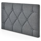 NNECW Twin Size Wall-mounted Headboard for Bedroom &amp Guest Room-Grey-Linen fabric &amp sponge &amp MDF &amp fabric