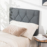 NNECW Twin Size Wall-mounted Headboard for Bedroom &amp Guest Room-Grey-Linen fabric &amp sponge &amp MDF &amp fabric