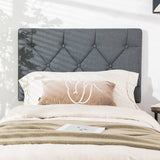 NNECW Twin Size Wall-mounted Headboard for Bedroom &amp Guest Room-Grey-Linen fabric &amp sponge &amp MDF &amp fabric