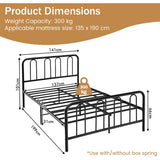 NNECW Full/Queen Size Metal Bed Frame with Non-slip Foot Pads Full Size