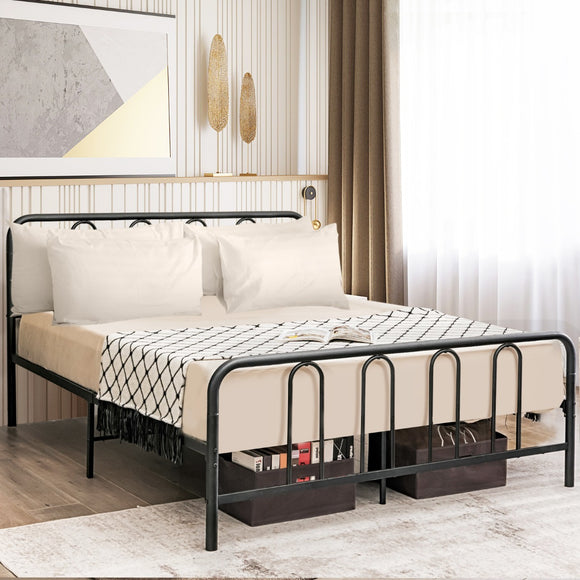 NNECW Full/Queen Size Metal Bed Frame with Non-slip Foot Pads Full Size