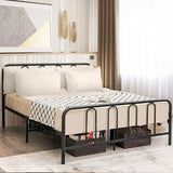 NNECW Full/Queen Size Metal Bed Frame with Non-slip Foot Pads Full Size