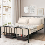 NNECW Full/Queen Size Metal Bed Frame with Non-slip Foot Pads Full Size