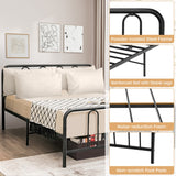 NNECW Full/Queen Size Metal Bed Frame with Non-slip Foot Pads Full Size