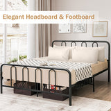 NNECW Full/Queen Size Metal Bed Frame with Non-slip Foot Pads Full Size