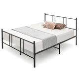 NNECW Full/Queen Size Platform Bed Frame with High Headboard and Footboard for Bedroom/Dormitory-Full
