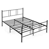 NNECW Full/Queen Size Platform Bed Frame with High Headboard and Footboard for Bedroom/Dormitory-Full