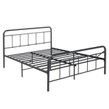 NNECW Full/Queen Size Metal Bed Frame with Headboard &amp Footboard-Full