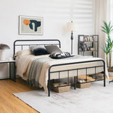 NNECW Full/Queen Size Metal Bed Frame with Headboard &amp Footboard-Full