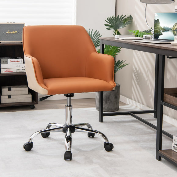 NNECW PU Swivel Home Office Chair with Adjustable Height & Ergonomic Design