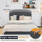 NNECW Full/Queen Size Upholstered Platform Bed Frame with 4 Storage Drawers-Full