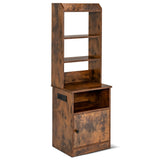 NNECW Multifunctional End Side Table with 6-Level Adjustable Shelves for Bedroom-Coffee
