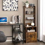 NNECW Multifunctional End Side Table with 6-Level Adjustable Shelves for Bedroom-Coffee