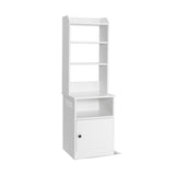NNECW Multifunctional End Side Table with 6-Level Adjustable Shelves for Bedroom-White