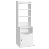 NNECW Multifunctional End Side Table with 6-Level Adjustable Shelves for Bedroom-White