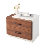 NNECW Modern Nightstand with 2 Storage Drawers for Bedroom