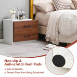 NNECW Modern Nightstand with 2 Storage Drawers for Bedroom