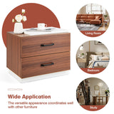 NNECW Modern Nightstand with 2 Storage Drawers for Bedroom