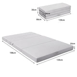NNECW 4-Fold Folding Sleeping Mat Sofa Bed with Smooth Zipper for Single/King /Double/Queen-Double