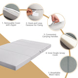 NNECW 4-Fold Folding Sleeping Mat Sofa Bed with Smooth Zipper for Single/King /Double/Queen-Double