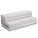 NNECW 4-Fold Folding Sleeping Mat Sofa Bed with Smooth Zipper for Single/King /Double/Queen-Double