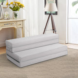 NNECW 4-Fold Folding Sleeping Mat Sofa Bed with Smooth Zipper for Single/King /Double/Queen-Double