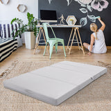 NNECW 4-Fold Folding Sleeping Mat Sofa Bed with Smooth Zipper for Single/King /Double/Queen-Double