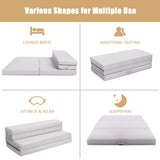 NNECW 4-Fold Folding Sleeping Mat Sofa Bed with Smooth Zipper for Single/King /Double/Queen-Double